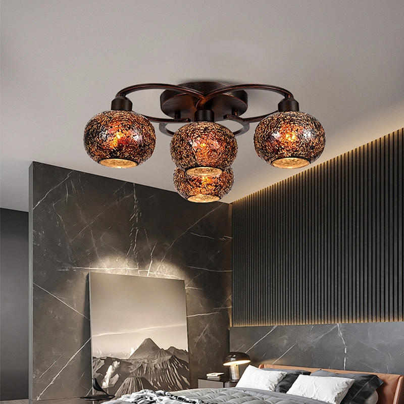 European-style fancy glass ceiling lamp restoring ancient ways