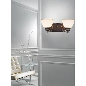 High quality European vintage classic 2 lights glass wall lamp