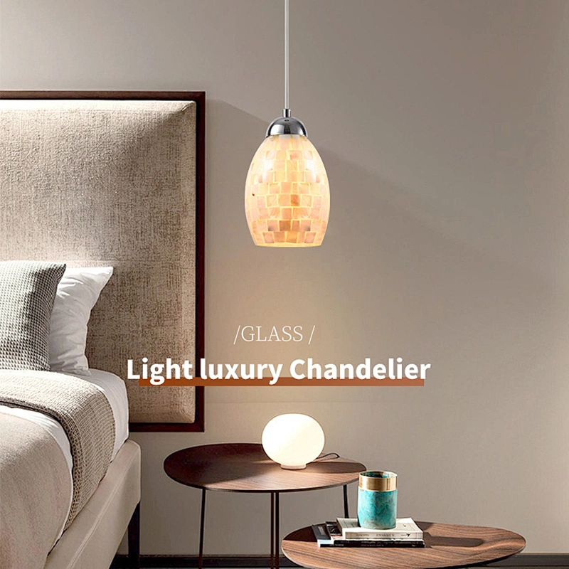 Hot selling modern shell glass pendant light