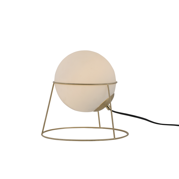European modern simple round white glass desk lamp house