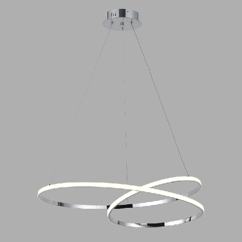 European modern creative chrome 54W LED pendant lamp
