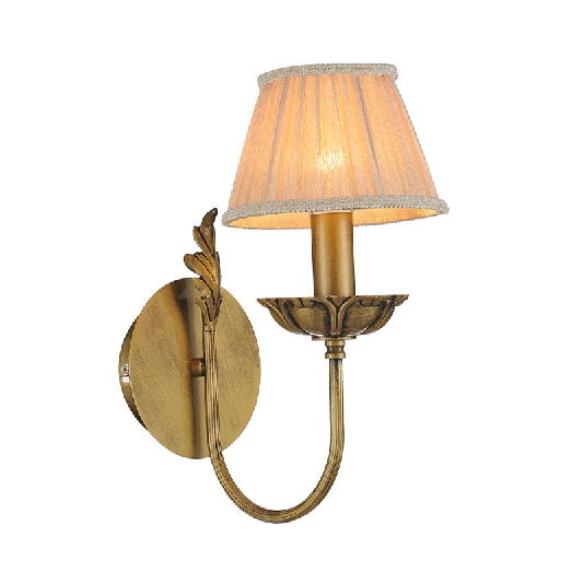 European traditional classic antique brass wall lamp