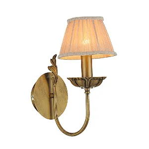 European traditional classic antique brass wall lamp