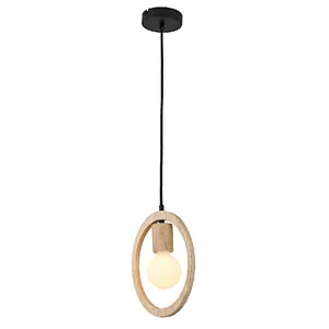 Nordic style modern natural wooden pendant light