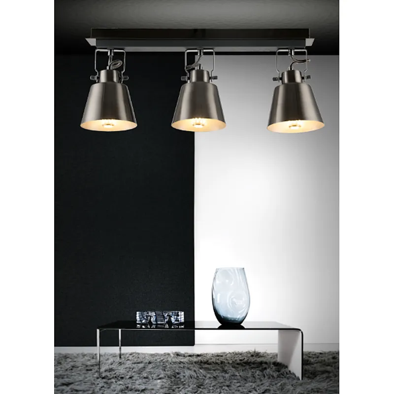 Modern American industrial style iron 3 lights ceiling light