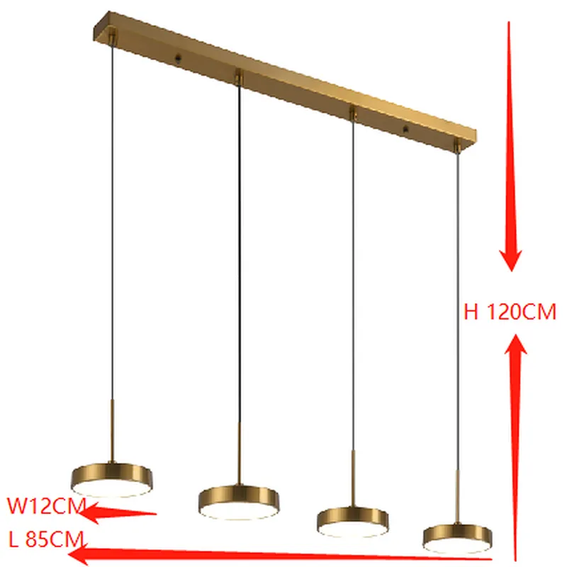 Modern light luxury LED pendant light in Dubai style