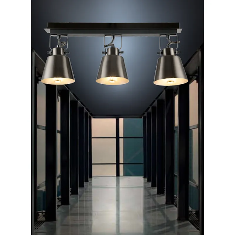 Modern American industrial style iron 3 lights ceiling light