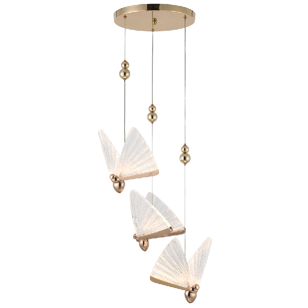 Nordic modern three beautiful butterfly LED pendant light