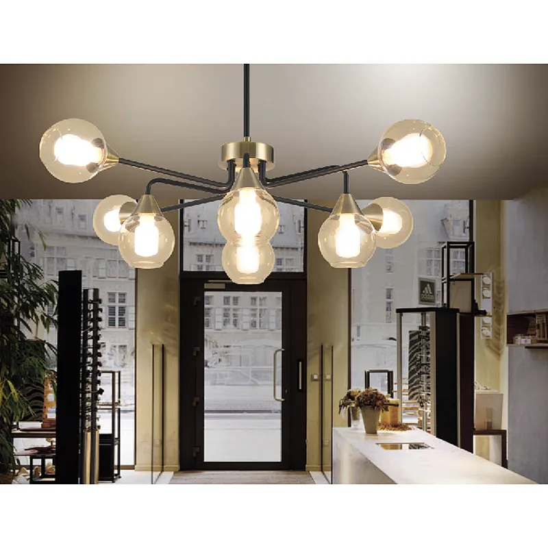 Nordic new modern luxury glass chandelier ceiling lamp