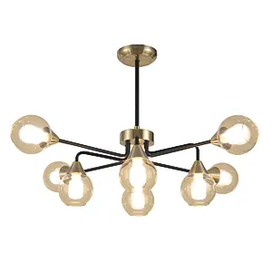 Nordic new modern luxury glass chandelier ceiling lamp