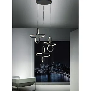 2022 New modern fancy creative black LED 90W pendant light