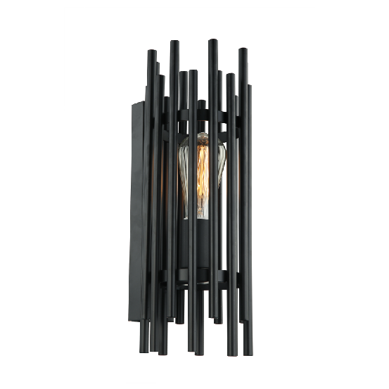 Modern industrial style black metal wall lamp E27