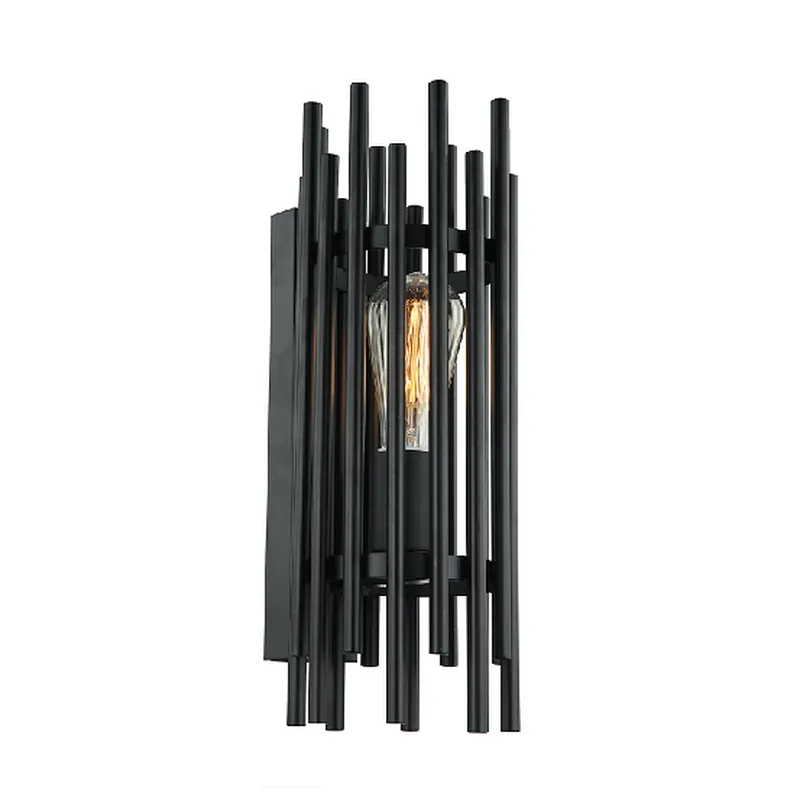 Modern industrial style black metal wall lamp E27