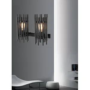 Modern industrial style black metal wall lamp E27