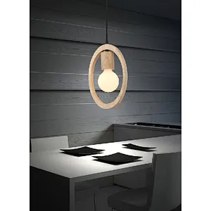 Nordic style modern natural wooden pendant light