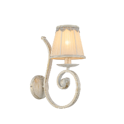 European style vintage wall light E27 with fabric shade