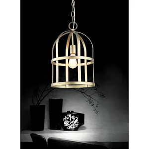 European style vintage metal cage painting pendant light