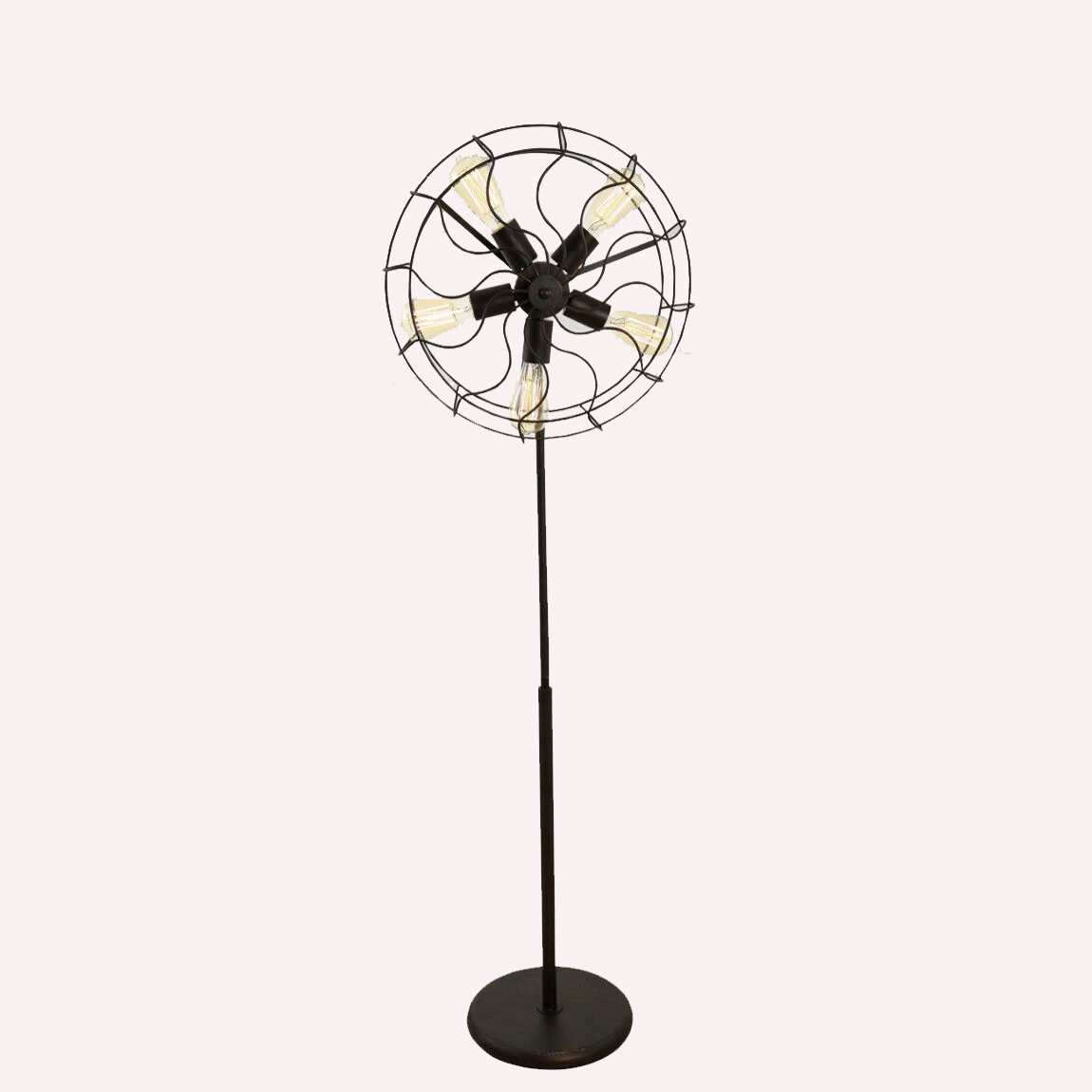 American industrial style retro black metal floor lamp
