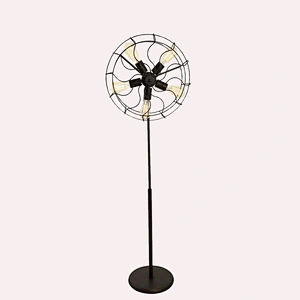 American industrial style retro black metal floor lamp