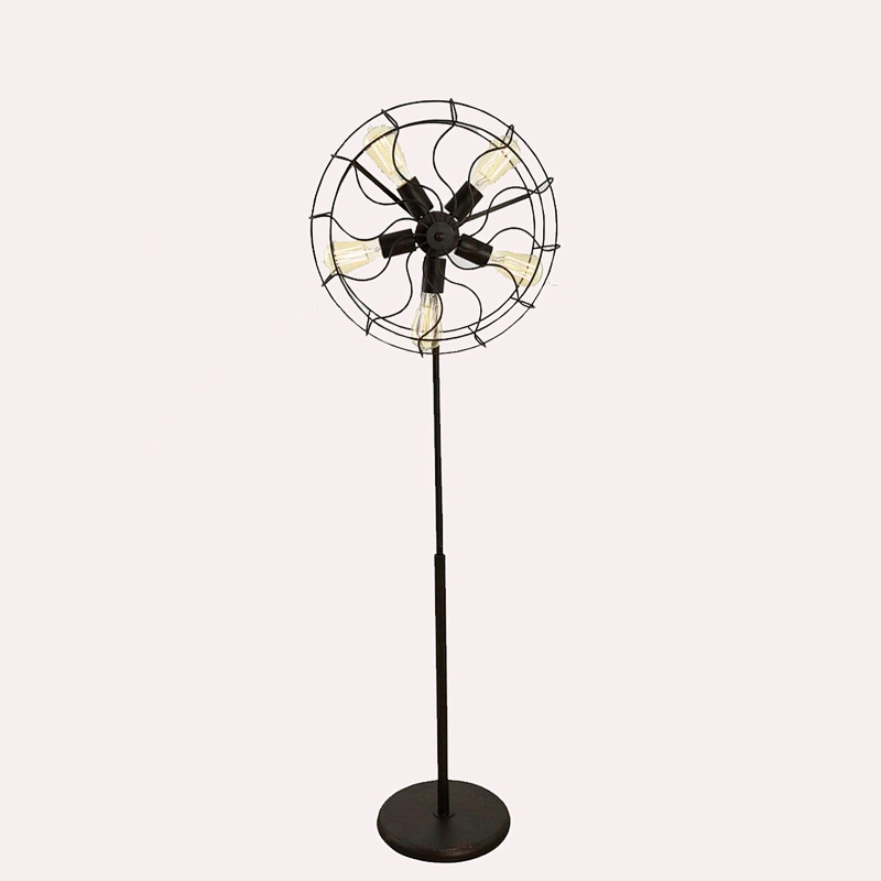 American industrial style retro black metal floor lamp