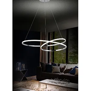 European modern creative chrome 54W LED pendant lamp