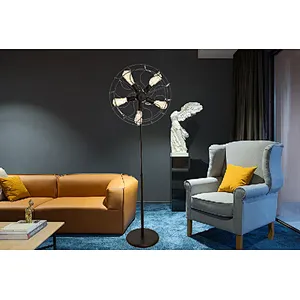 American industrial style retro black metal floor lamp