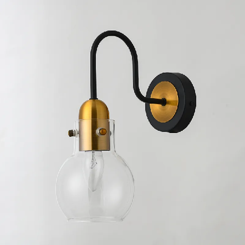 Nordic style new design modern simple clear glass wall lamp