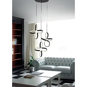 2022 New modern fancy creative black LED 90W pendant light