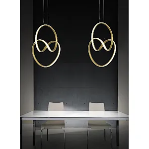 2022 new European modern luxury sand gold 36W LED pendant light