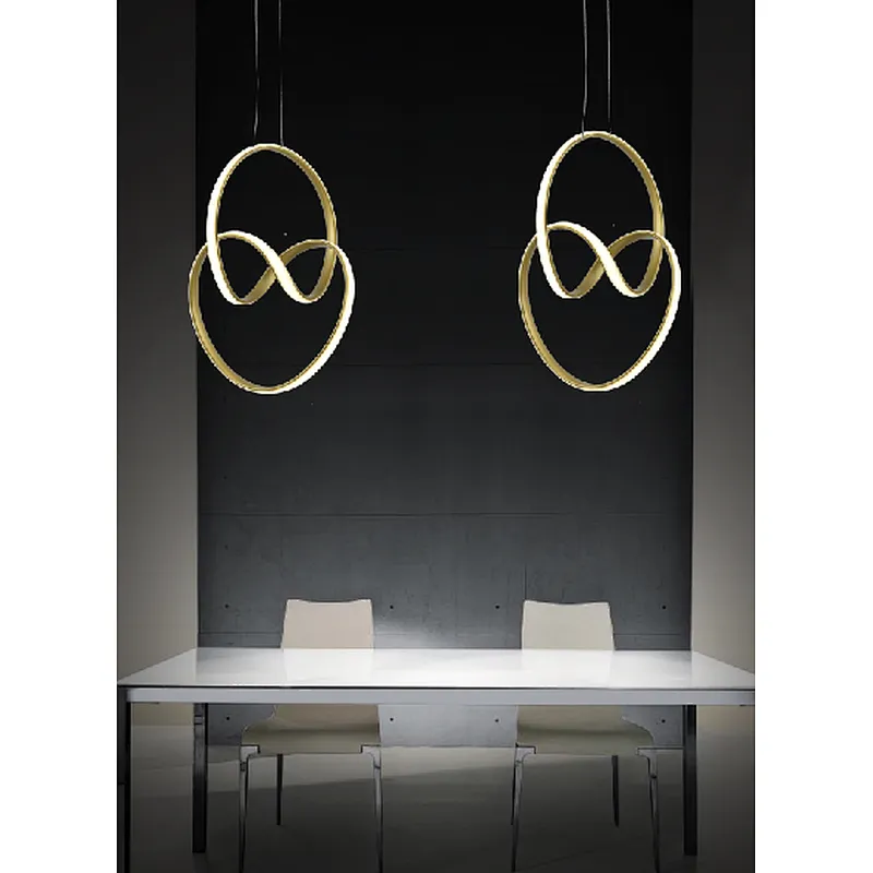 2022 new European modern luxury sand gold 36W LED pendant light