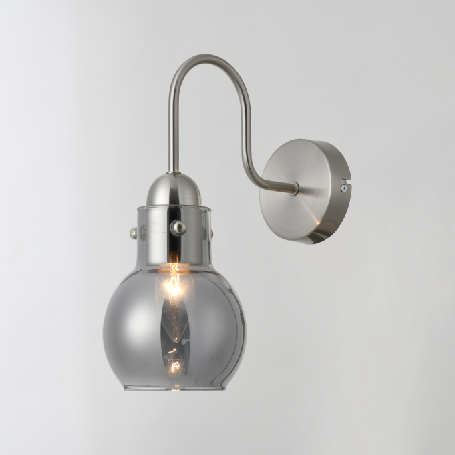 New design wall sconce nordic modern smoke grey glass wall light
