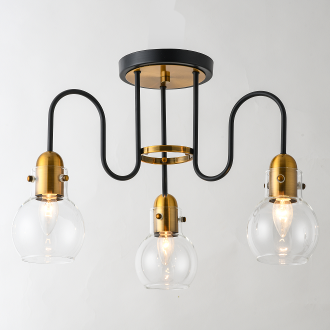 New Nordic style modern contracted clear glass ceiling light