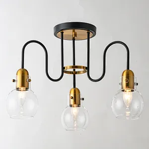 New Nordic style modern contracted clear glass ceiling light