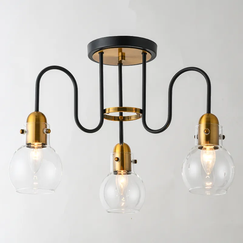 New Nordic style modern contracted clear glass ceiling light