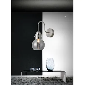 New design wall sconce nordic modern smoke grey glass wall light