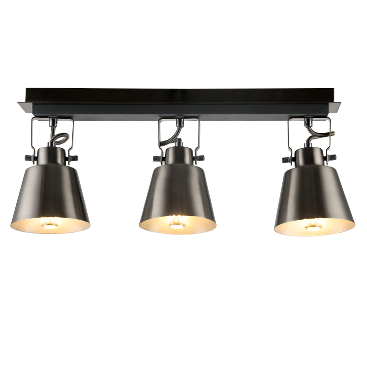 Modern American industrial style iron 3 lights ceiling light