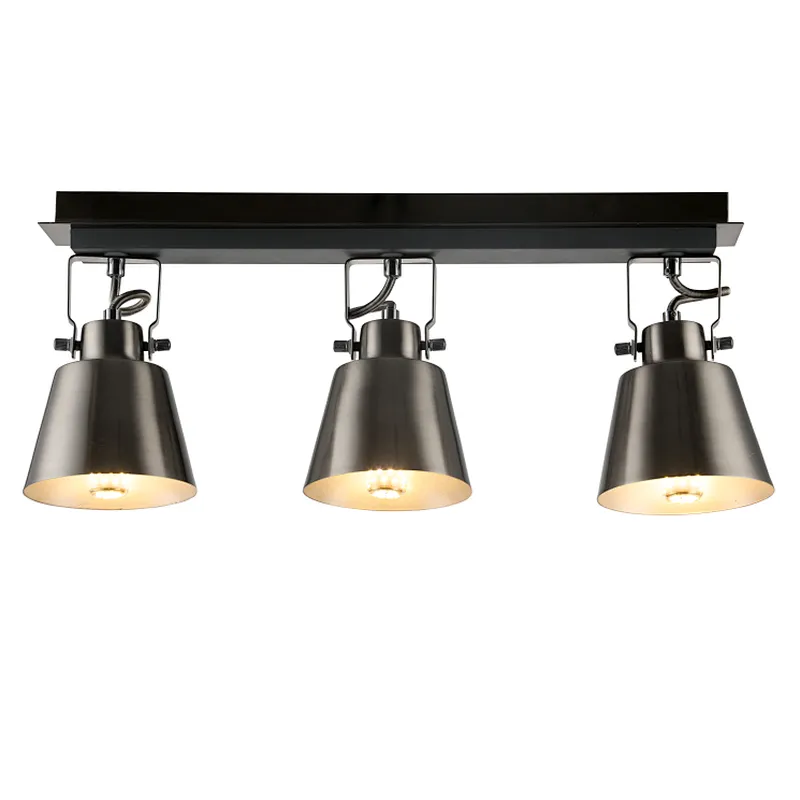 Modern American industrial style iron 3 lights ceiling light