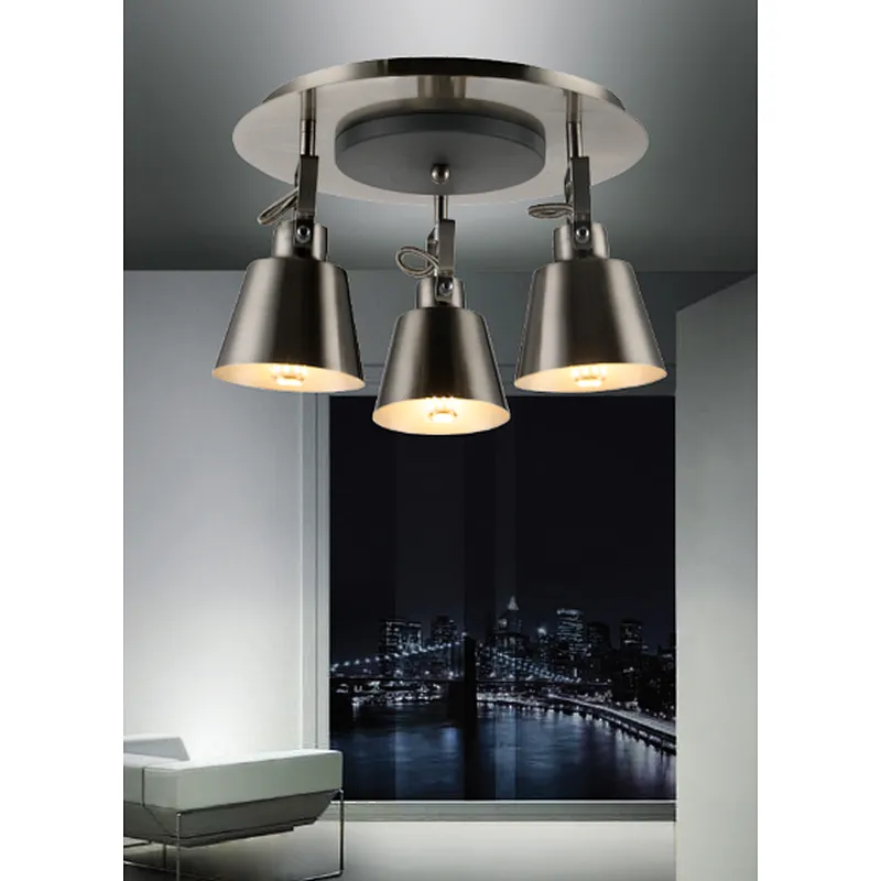 Modern American industrial style iron 3 lights ceiling light