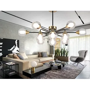 Nordic new modern luxury glass chandelier ceiling lamp