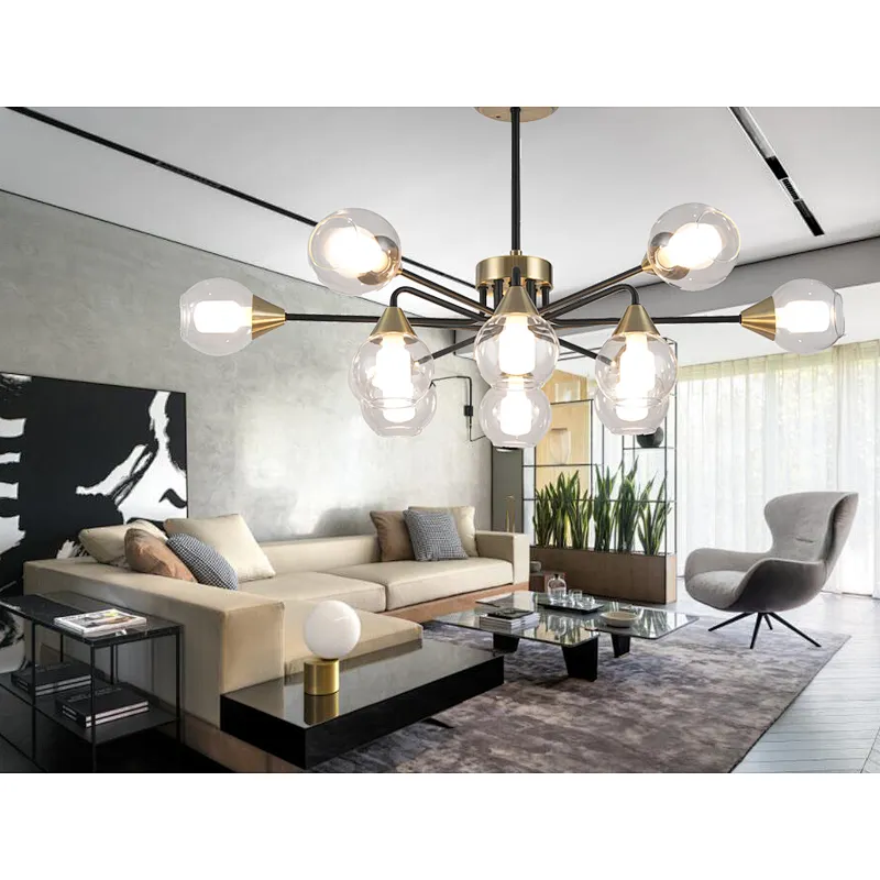 Nordic new modern luxury glass chandelier ceiling lamp
