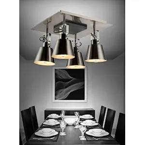 Modern American industrial style iron 3 lights ceiling light