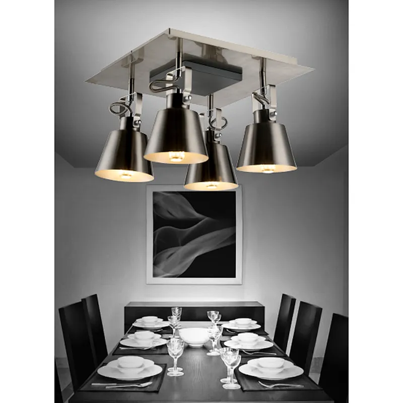 Modern American industrial style iron 3 lights ceiling light