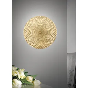 Nordic style modern luxury metal round fancy LED wall lamp