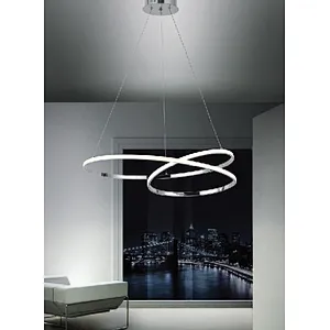 European modern creative chrome 54W LED pendant lamp