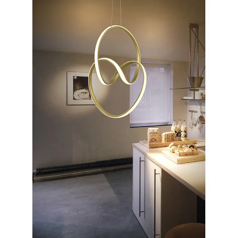 2022 new European modern luxury sand gold 36W LED pendant light