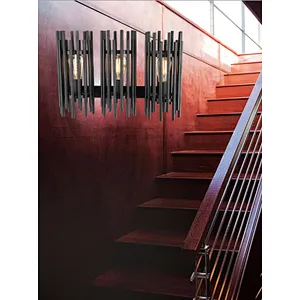 Modern industrial style black metal wall lamp E27