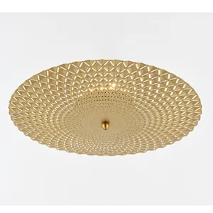 Nordic style modern luxury metal round fancy LED wall lamp