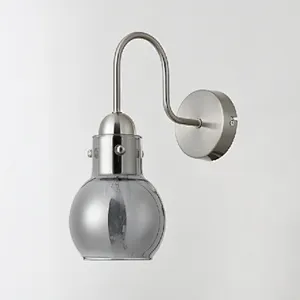 New design wall sconce nordic modern smoke grey glass wall light