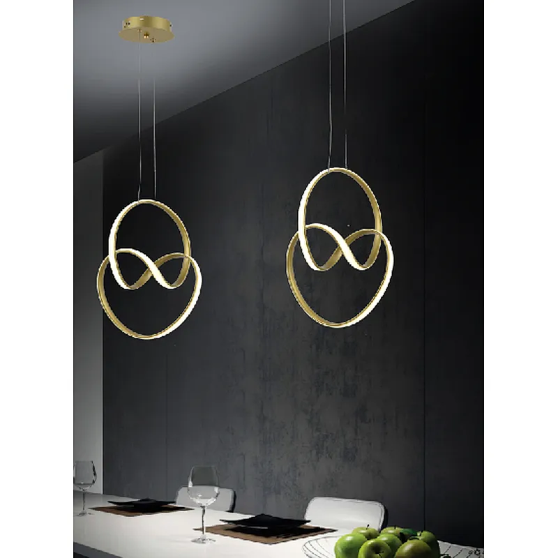 2022 new European modern luxury sand gold 36W LED pendant light