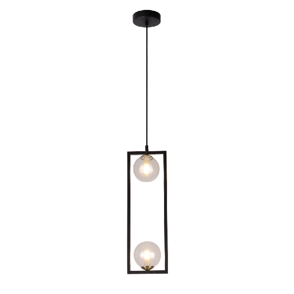 Nordic style modern metal square - frame dining pendant light